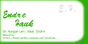 endre hauk business card